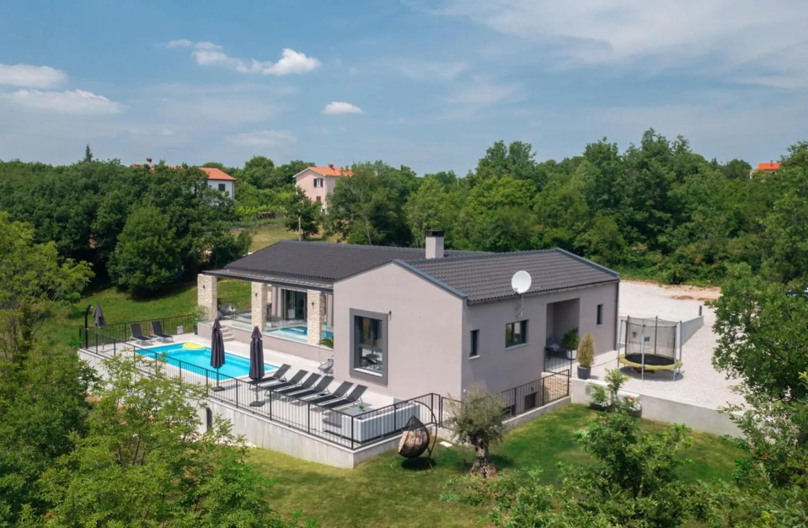 Villa Antheapaola Near Labin - Rabac For 8 People With Heated Private Pool And Children Playground Nedescina Хорватия